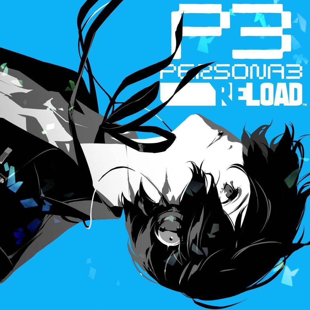 The "Persona 3 Reload" cover shows a character lying against a blue backdrop with confetti-like fragments, evoking introspection and dreamy disarray