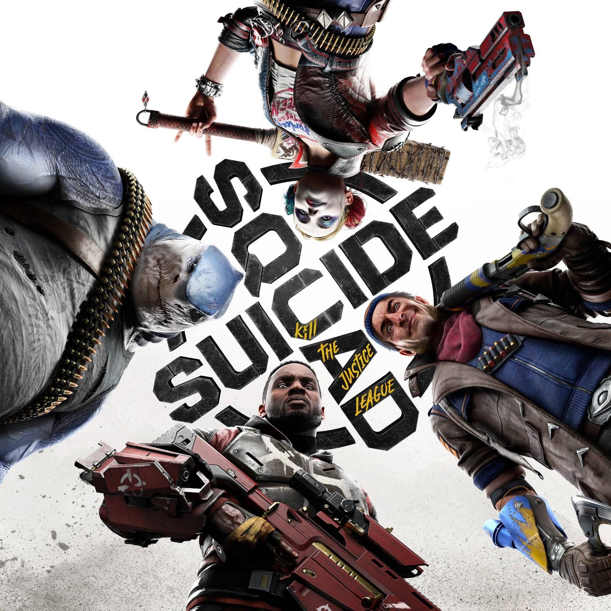 The "Suicide Squad: Kill the Justice League" cover shows Harley Quinn, Deadshot, King Shark, and Captain Boomerang in dynamic, action-filled poses